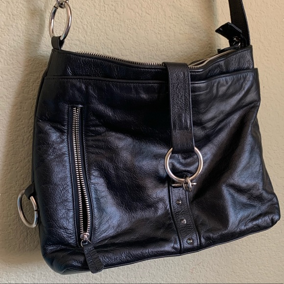 BOTKIER Black Leather Shoulder Bag - Picture 4 of 8